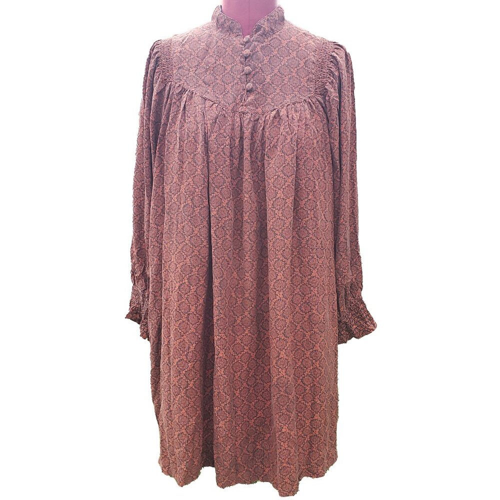 No. 6 Rust Patterned Dress